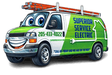 Superior Service Electric Character Logo