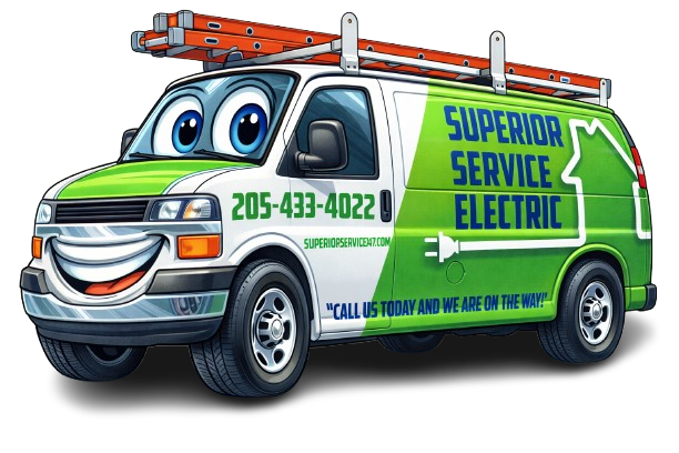 Superior Service Electric Character Logo
